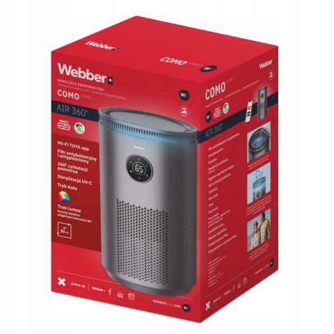 Webber COMO EH4001 nawilżacz ewaporacyjny 5L WiFi UV-C jonizacja