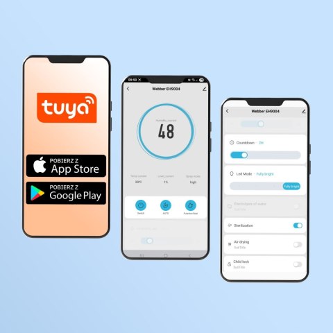 Webber EH9004 TAUPE nawilżacz ewaporacyjny 8L WiFi UV-C