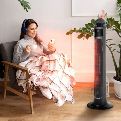 Webber ETNA TH2200G grzejnik ceramiczny 2200W z nawilżaczem grafit