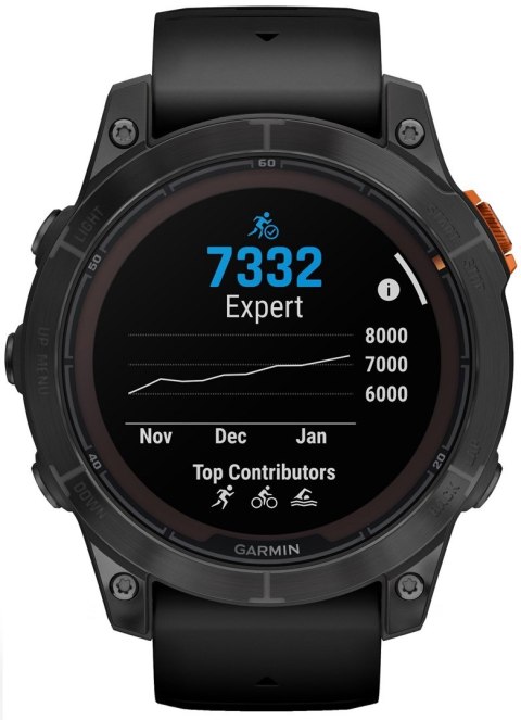 Zegarek sportowy Garmin Fenix 7 Pro Sapphire Solar Carbon Gray DLC Titanium 47mm Węglowoszary