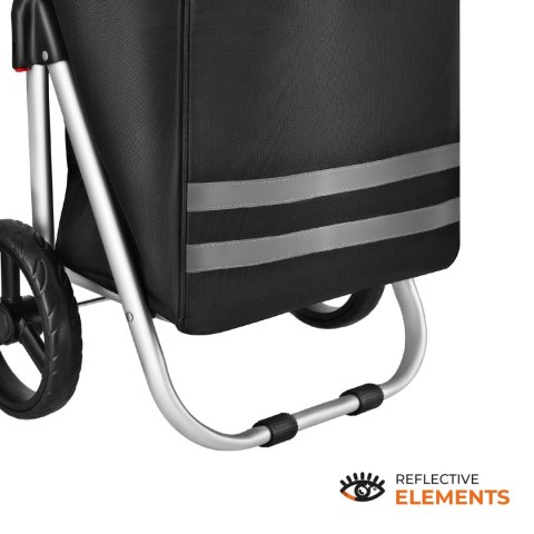 NC4304 WÓZEK ZAKUPOWY SKŁADANY 45L CZARNY NILS