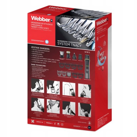 Trymer do twarzy i ciała Webber GK1400