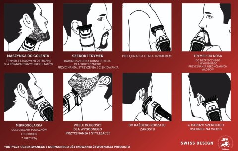 Trymer do twarzy i ciała Webber GK1400