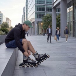 NA22151 ŁYŻWOROLKI ARMOUR SZARE ROZM. 38 NILS EXTREME