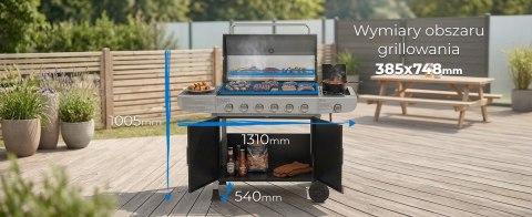 Grill gazowy Ravanson GO-6 15,1 kW