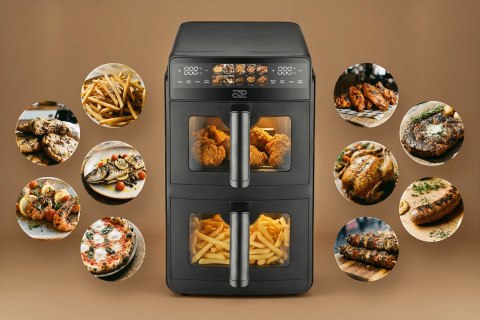 PROMIS FRYTOWNICA BEZTŁUSZCZOWA PIONOWA PODWÓJNA 1