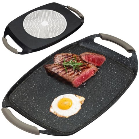 Płyta granitowa patelnia grillowa do grillowania smażenia FUNTZIO 48x29 cm Płyta granitowa patelnia grillowa do grillowania smażenia FUNTZIO 48x29 cm