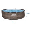 Basen ogrodowy stelażowy 366 x 100 cm zestaw 18w1 Bestway 56709
