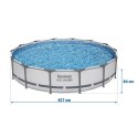 Basen ogrodowy stelażowy 427 x 84 cm zestaw 17w1 Bestway 56595
