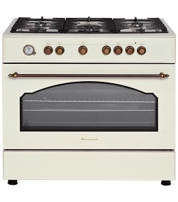 Kuchnia gazowo elektryczna Ravanson Retro KWGE-90ARC (kremowy)