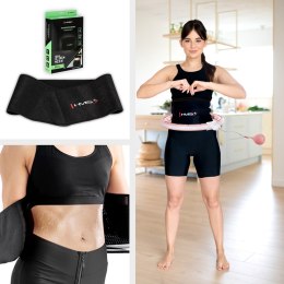 Zestaw Hula Hop Magnetyczny Pink Hhm15 Z Licznikiem Hms + Pas Br163 Black Plus Size