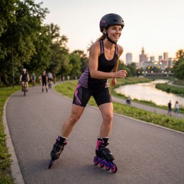 Na684 Łyżworolki Velto Różowe Rozm. M(35-38) Nils Extreme
