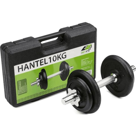 Hantla żeliwna 10kg walizka Enero Fit zestaw 7 elementów