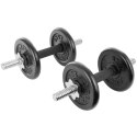 Hantle żeliwne 19kg walizka Enero Fit zestaw 2x9,5kg regulowane