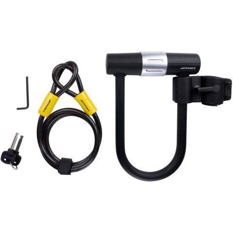 ZAPIĘCIĘCIE ROWEROWE U-LOCK + LINKA 10X1200mm DUNLOP