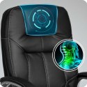 Fotel gabinetowy Sofotel 355 czarny skórzany ergonomiczny TILT