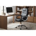 Fotel gabinetowy Sofotel 355 czarny skórzany ergonomiczny TILT