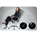 Fotel gabinetowy Sofotel 355 czarny skórzany ergonomiczny TILT