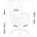 Fotel gabinetowy Sofotel 355 czarny skórzany ergonomiczny TILT