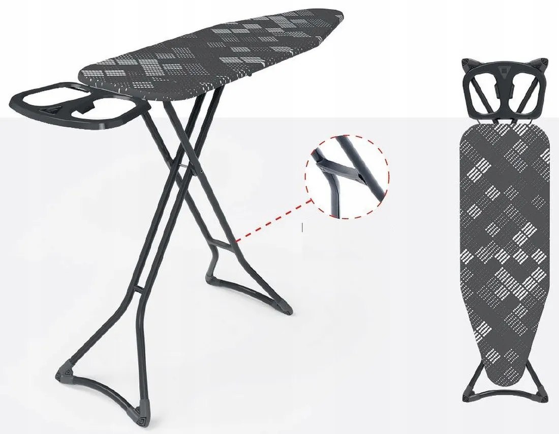Regulowana Deska do prasowania PKD80 COMFORT PLUS 120 cm z Dużym Blatem Długość blatu 120 cm