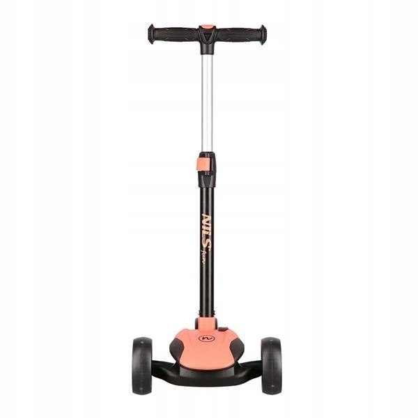 Hulajnoga NILS FUN HLB122 LED PINK – Trójkołowa hulajnoga dla dzieci Model HLB122