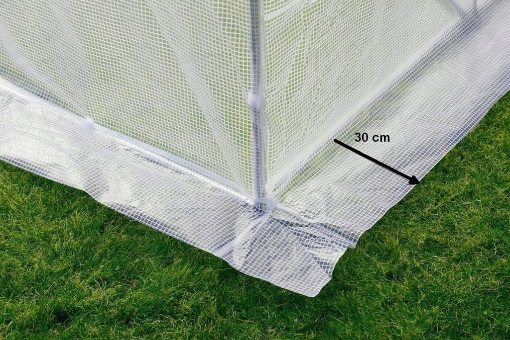 Tunel foliowy ogrodowy TF425 4x2,5m UV4 140g/m² 8 okien Długość 400 cm